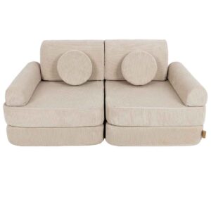Pocket Sofa Plus: 12 Part Set. Compact space-saving Slimcord Play Sofa for kids. Handmade, washable covers. For play, gaming, reading & relaxation. Delivered Ireland.