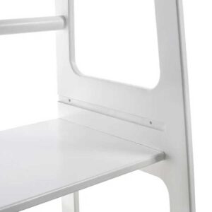 Learning Tower for kids to safely join kitchen fun! Portable, 88cm, Certified safe, EU-made, with tracked delivery to Ireland & EU. White Finish.