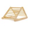 Adjustable Climbing Triangle for toddlers to boost balance & confidence. Natural wood finish with optional slide & climbing ramp. Tracked delivery Ireland & EU