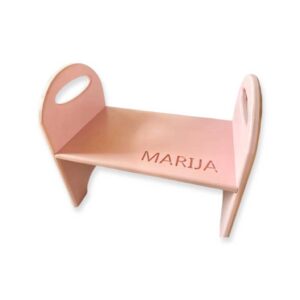 Personalised Step Stool Chair For Children Engraved With Childs Name. Certified safe, EU-made, with tracked delivery to Ireland & EU. Available in 12 Colours