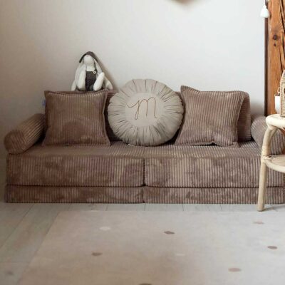 Mini Play Sofa For Kids: Toffee Corduroy Modular 10 Part Play Sofa delivered Ireland, EU & more. Montessori Toy Handmade for Children, Nursery & Playroom