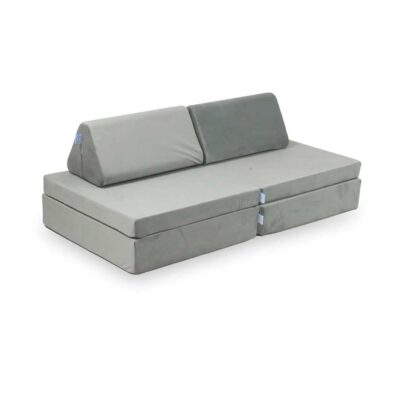 Mini Play Sofa For Kids: Modular 6 Part Grey Velvet Play Sofa delivered Ireland, EU & more. Montessori Fun Toy Handmade for Children, Nursery & Play Roomv