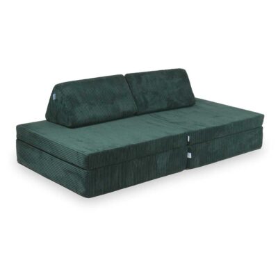 Soft & stylish Green Corduroy Modular Play Sofa for kids – for playrooms, nurseries & Montessori spaces. Handmade & delivered across Ireland & EU. Order now!