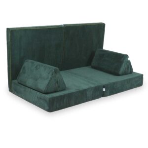 Soft & stylish Green Corduroy Modular Play Sofa for kids – for playrooms, nurseries & Montessori spaces. Handmade & delivered across Ireland & EU. Order now!