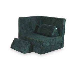 Soft & stylish Green Corduroy Modular Play Sofa for kids – for playrooms, nurseries & Montessori spaces. Handmade & delivered across Ireland & EU. Order now!