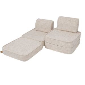 Kids Sofa Couch. Pocket Sofa Classic: 6 Parts. Compact space-saving Tangle Marshmallow Beige Kids Sofa. Handmade, washable covers. For play, gaming, reading & relaxation. Ireland.