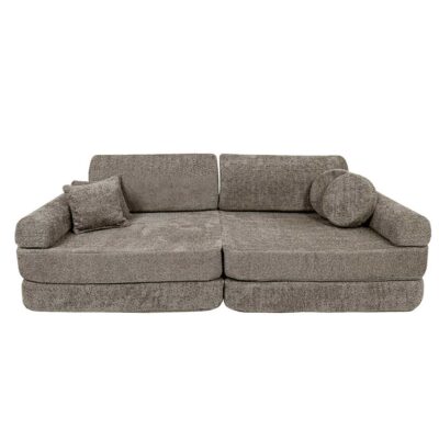 Kids’ Play Sofa In Tan Beige Boucle - Premium ultra-soft, safe & modular for creative play. Shop comfy & stylish childs sofas for kids! Ireland & EU!