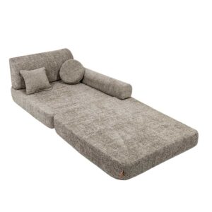 Kids’ Play Sofa In Tan Beige Boucle - Premium ultra-soft, safe & modular for creative play. Shop comfy & stylish childs sofas for kids! Ireland & EU!