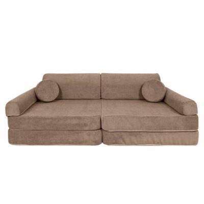 Children’s Play Sofa in Brown Slimcord. Premium ultra-soft, safe & modular for creative play. Shop comfy & stylish play sofas for kids! Delivered Ireland & EU!