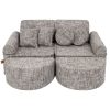 Pocket Sofa Max: 14 Part Tangle Moon Grey Play Sofa. Compact & space-saving with Handmade, washable covers for play, gaming, reading & relaxation. Ireland & EU!