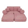 Pocket Sofa Plus: 12 Part Set. Compact space-saving Tangle Bubblegum Pink Play Sofa. Handmade for play, gaming, reading & relaxation in Ireland & EU.