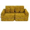 Pocket Sofa Plus: 12 Part Set. Compact space-saving Tangle Honey Mustard Play Sofa. Handmade for play, gaming, reading & relaxation in Ireland & EU.