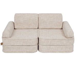 Pocket Sofa Plus: 12 Part Set. Compact space-saving Tangle Marshmallow Beige Play Sofa. Handmade for play, gaming, reading & relaxation in Ireland & EU.