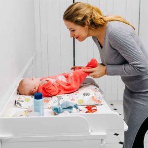 White Baby Changing Table Topper – Removable Baby Changing Station. Tracked Ireland & EU shipping. Fits Most Chests of Drawers including IKEA!