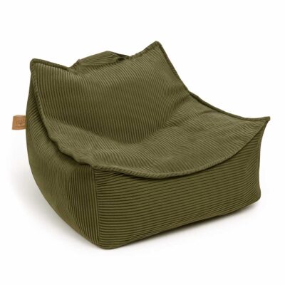 Khaki Bean Bag Pouffe - Transform your child’s playroom with a Comfort Corduroy bean bag. Comfy, easy-clean, for play & relaxation! Delivery Ireland & EU