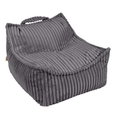 Jurassic Grey Bean Bag Pouffe - Transform your child’s playroom with a Corduroy bean bag. Comfy, easy-clean, for play & relaxation! Delivery Ireland & EU