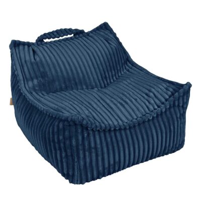 Midnight Blue Bean Bag Pouffe - Transform your child’s playroom with a Corduroy bean bag. Comfy, easy-clean, for play & relaxation! Delivery Ireland & EU