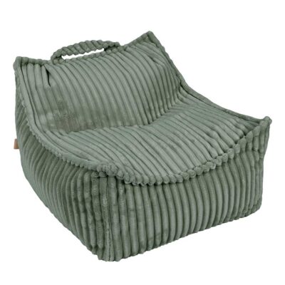 Olive Sage Green Bag Pouffe - Transform your child’s playroom with a Comfort Corduroy bean bag. Comfy, easy-clean, for play & relaxation! Delivery Ireland & EU