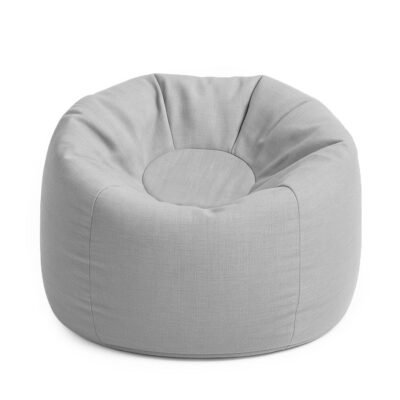 Kids garden bean bag indoor - outdoor pouffe – Grey, water-repellent, UV-resistant & washable. Perfect for home, garden & playtime. Shipped Ireland & EU