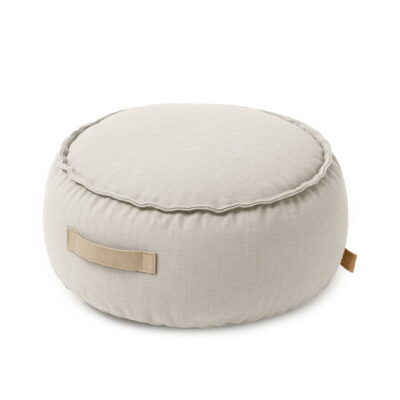 Kids garden bean bag indoor - outdoor pouffe – Oat Blush Beige, water-repellent, UV-resistant & washable. For home, garden & playtime. Shipped Ireland & EU