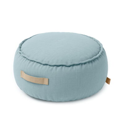 Kids garden bean bag indoor - outdoor pouffe – Cloudberry Sky Blue, water-repellent, UV-resistant & washable. For home, garden & playtime. Shipped Ireland & EU