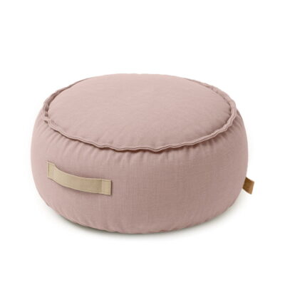 Kids garden bean bag indoor - outdoor pouffe – Rosy Dune Pink, water-repellent, UV-resistant & washable. For home, garden & playtime. Shipped Ireland & EU