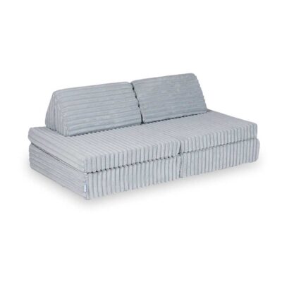 Mini Play Sofa For Kids: Grey Waffle Corduroy Modular 6 Part Play Sofa delivered Ireland, EU & more. Montessori Toy Handmade for Children, Nursery & Playroom