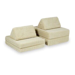 Mini Play Sofa For Kids: Caramel Waffle Corduroy Modular 6 Part Play Sofa delivered Ireland, EU & more. Montessori Toy Handmade for Children, Nursery & Playroom