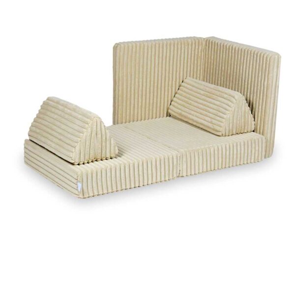 Mini Play Sofa For Kids: Caramel Waffle Corduroy Modular 6 Part Play Sofa delivered Ireland, EU & more. Montessori Toy Handmade for Children, Nursery & Playroom