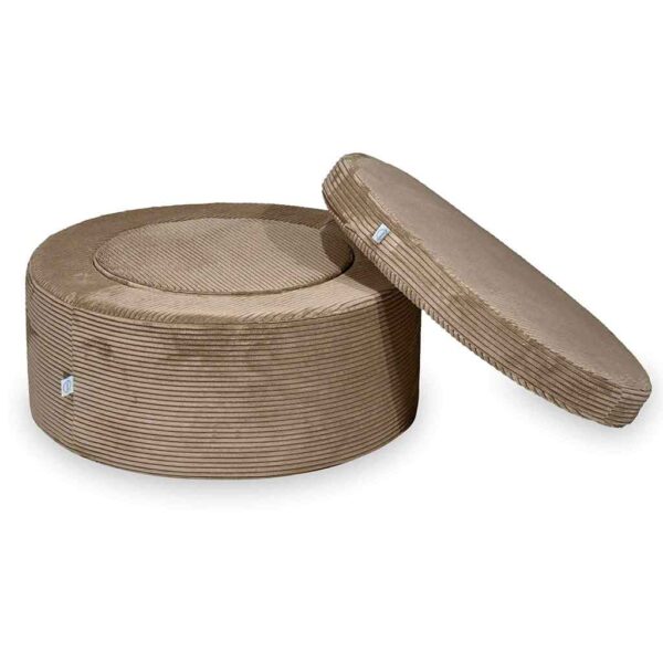 Pouffe Modular Play Set – 2-in-1 kids’ play seat & building blocks, space-saving design, soft washable Toffee Corduroy, fun & safe for all ages. Delivered Ireland & EU