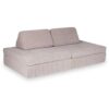 Light Pink Waffle Play Sofa for kids. Handmade montessori modular 6-part design, durable & cosy for playrooms & nurseries. Delivered in Ireland & EU.