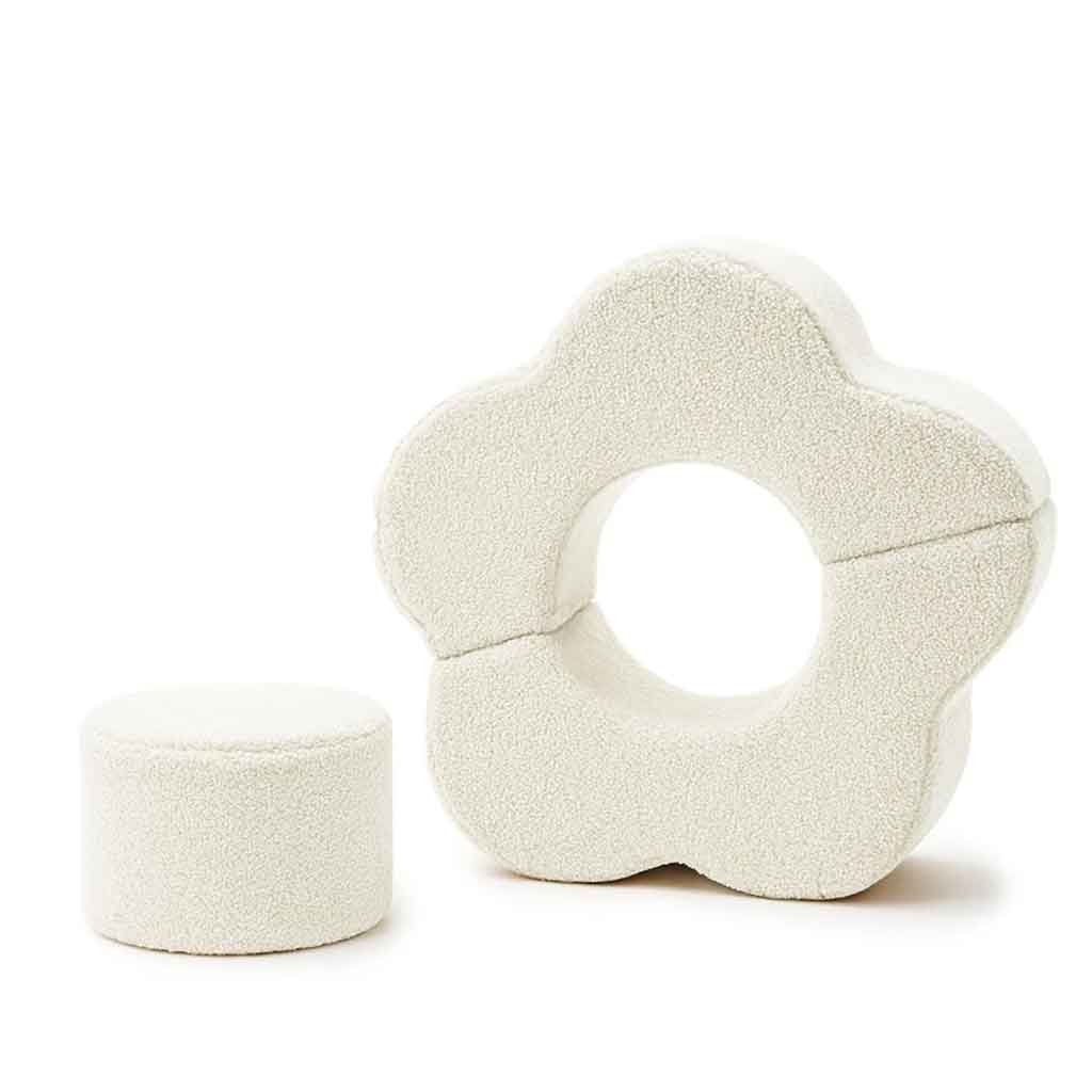 Foam Flower Shape Play Set for Toddlers in Premium Cream Cover. Soft Play 3 Piece Foam Play Set in Washable Cover. Delivered Ireland & EU.