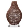 Rattan table lamp in brown weave. Creates warm ambient light for bedrooms and living spaces. Supplied with bulb. Ireland delivery.