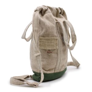 Durable & stylish hemp laptop backpack made from natural hemp and cotton. Eco friendly, practical & perfect for work, college or travel in Ireland. Multiple pockets for easy organisation.