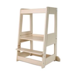 Cashmere Twin & Sibling Learning Tower – Adjustable Wooden Step Stool for Two Children. Safe, eco-friendly & stylish. Ships Ireland & EU.