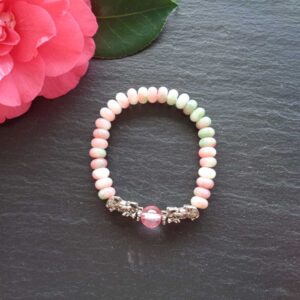 A beautiful pink agate bracelet featuring a Pixiu centerpiece - symbolising love, prosperity and protection in one elegant design. Handmade in Ireland Bracelet Gift For Her with tracked An Post Irish Delivery