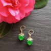 Elegant 16mm natural green jade earrings featuring bold, smooth gemstone drops—perfect for a timeless and sophisticated look. Handmade In Ireland with tracked An Post delivery.