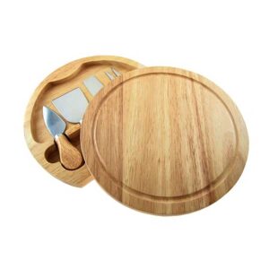 Personalised 4-piece round cheese board set – durable, food-safe, and perfect for Irish homes with tracked delivery.
