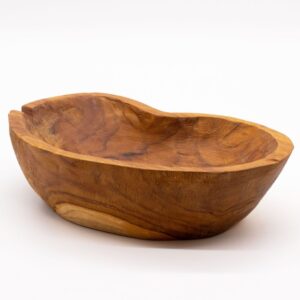 Natural Teak Wood Fruit Bowl 31cm – a unique solid wood centrepiece for Irish homes. Durable, practical and ideal as a housewarming gift in Ireland.