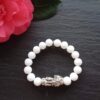 Elegant white calcite bracelet featuring a Pixiu centerpiece—symbolizing wealth, protection, and positive energy. A minimalist yet meaningful piece for everyday wear. Handmade In Ireland with tracked An Post delivery.
