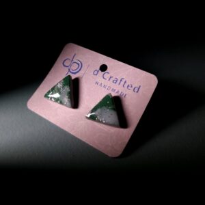 Geometric Polymer Clay Stud Earrings – Handmade in Ireland