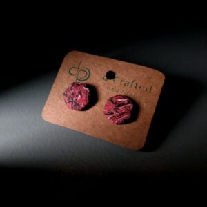 Geometric Polymer Clay Stud Earrings – Handmade in Ireland