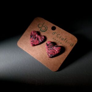 Geometric Polymer Clay Stud Earrings – Handmade in Ireland