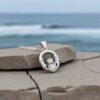 Irish Claddagh pendant necklace in sterling silver with clear CZ. Hallmarked in Dublin Castle, perfect gift for communion, confirmation, birthdays & everyday wear. Ships from Ireland via tracked An Post.