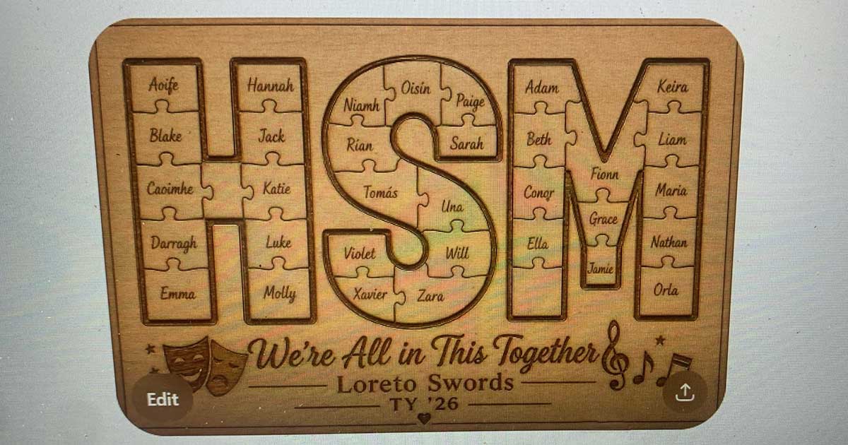 Transition Year Celebration Puzzle Frame - Concept