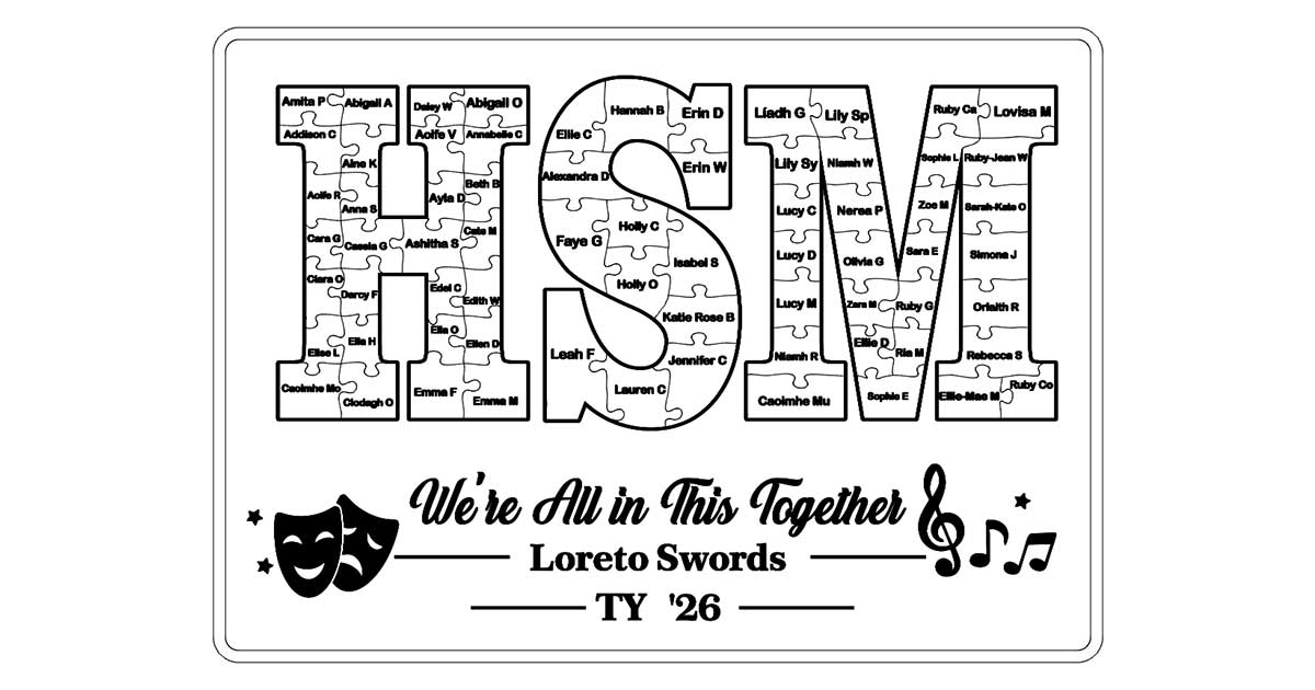 Transition Year Celebration Puzzle Frame - Custom Bespoke Design